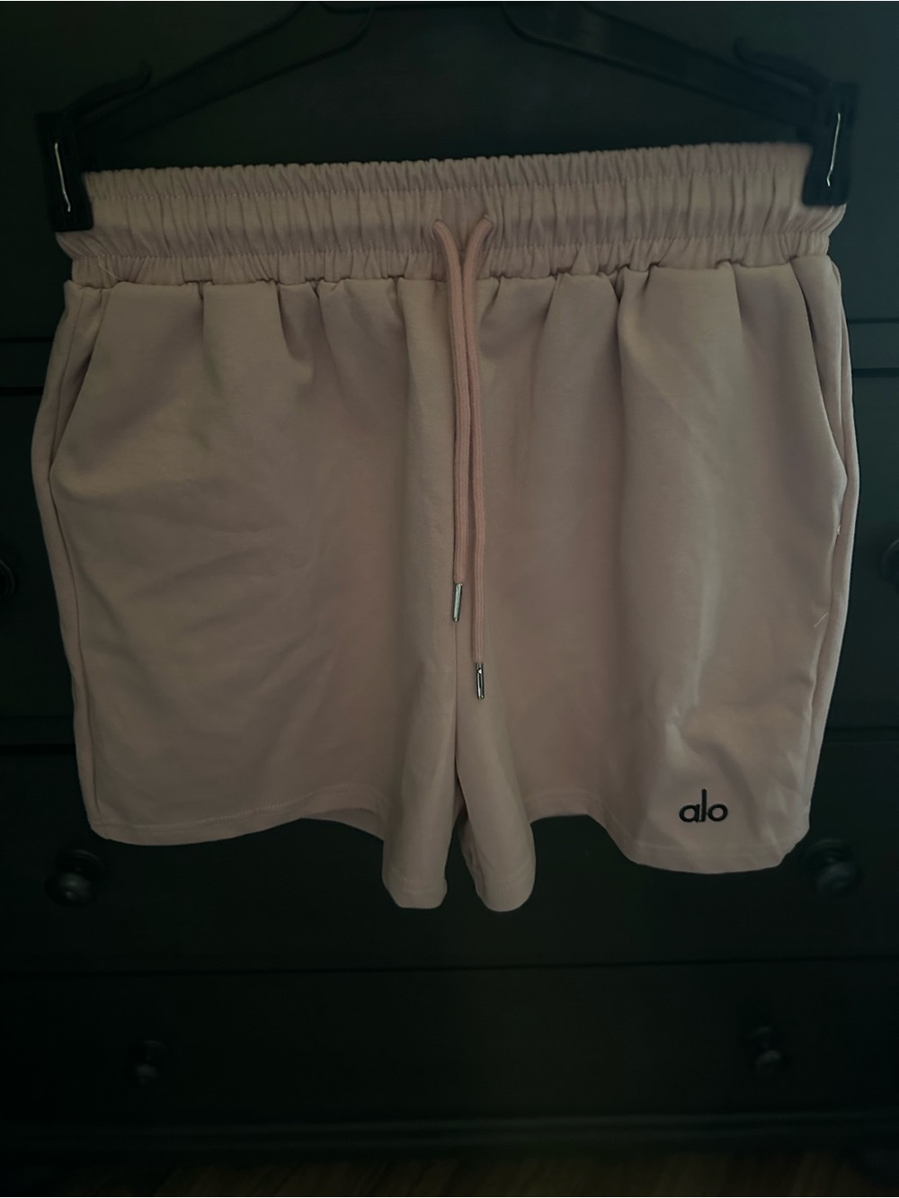 ALO Yoga Light Pink Elastic Waist Athletic Lounge Shorts